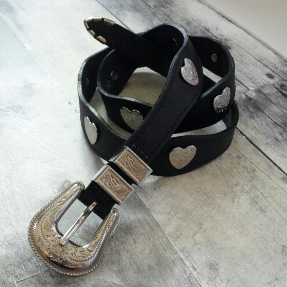 English Bridle Bonded Leather Belt Silver Buckle